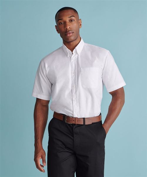 Short sleeve classic Oxford shirt | HB515 | ACTIFWEAR LTD